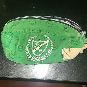 Vintage Love University Canvas Make-Up Bag- green, Victoria Secret Brand.